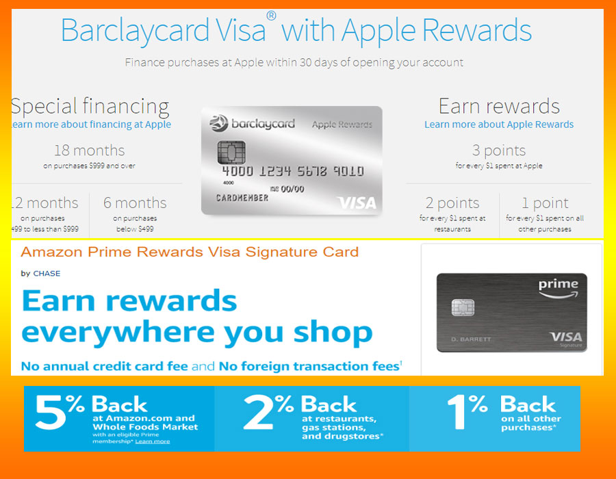 Apple Card vs Amazon Prime Rewards Visa cards Apple is